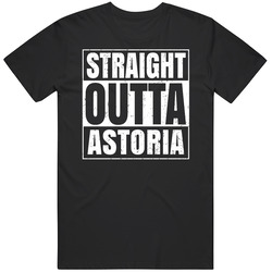 Straight Outta Astoria High School Funny Graduation Parody Unisex Black T Shirt Straight Outta Astoria High School Funny Graduation Parody Unisex Black T Shirt
