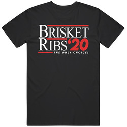 Brisket And Ribs 2020 Election Vote Parody Bbq Unisex Black T Shirt Brisket And Ribs 2020 Election Vote Parody Bbq Unisex Black T Shirt