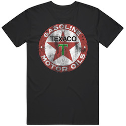Texaco Gasoline Motor Oils Vintage Unisex Black T Shirt Texaco Gasoline Motor Oils Vintage Unisex Black T Shirt