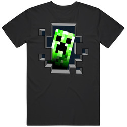 Minecraft Creeper Inside Black Gaming Pc Unisex Black T Shirt Minecraft Creeper Inside Black Gaming Pc Unisex Black T Shirt
