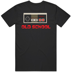 Old School Nintendo Controller Unisex Black T Shirt