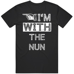 Im With Nun Stupid Cool Couple Costume Halloween Unisex Black T Shirt Im With Nun Stupid Cool Couple Costume Halloween Unisex Black T Shirt