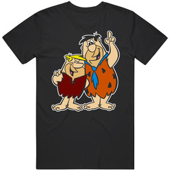 Fred And Barney Cartoon Classic Unisex Black T Shirt Fred And Barney Cartoon Classic Unisex Black T Shirt