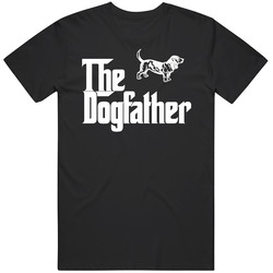 Basset Hound Custom Dog Breed The Dogfather Black Unisex Black T Shirt Basset Hound Custom Dog Breed The Dogfather Black Unisex Black T Shirt