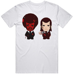 Pulp Fiction Vince Vega Jules Movie Unisex White T Shirt Pulp Fiction Vince Vega Jules Movie Unisex White T Shirt