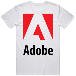 Adobe Inc Design Cloud Program Nasdaq Company Logo Employee Fan Unisex White T Shirt Adobe Inc Design Cloud Program Nasdaq Company Logo Employee Fan Unisex White T Shirt