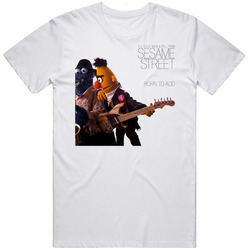 Bruce Stringbean And The S Street Band Sesame Street Fictional Musican Band Character Fan Unisex White T Shirt Bruce Stringbean And The S Street Band Sesame Street Fictional Musican Band Character Fan Unisex White T Shirt
