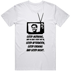 The Truman Show Goodnight Unisex White T Shirt The Truman Show Goodnight Unisex White T Shirt