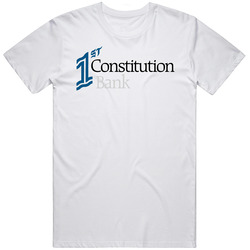 1st Constitution Bancorp Bank Nasdaq Company Logo Employee Fan Unisex White T Shirt 1st Constitution Bancorp Bank Nasdaq Company Logo Employee Fan Unisex White T Shirt