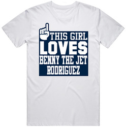 This Girl Loves Benny The Jet Rodriguez The Sandlot Movie Fan Unisex White T Shirt This Girl Loves Benny The Jet Rodriguez The Sandlot Movie Fan Unisex White T Shirt