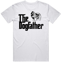 Keeshond Custom Dog Breed The Dogfather Unisex White T Shirt Keeshond Custom Dog Breed The Dogfather Unisex White T Shirt