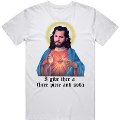 Jorge Masvidal Jesus Three Piece Soda Cool Unisex White T Shirt Jorge Masvidal Jesus Three Piece Soda Cool Unisex White T Shirt