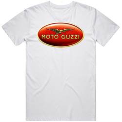 Moto Guzzi Logo Unisex White T Shirt Moto Guzzi Logo Unisex White T Shirt