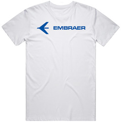 Embraer Large Unisex White T Shirt Embraer Large Unisex White T Shirt