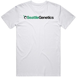 Seattle Genetics Inc Nasdaq Company Logo Employee Fan Unisex White T Shirt