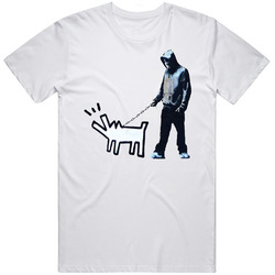 Choose Your Weapon Keith Haring Dog Banksy Street Art Graffiti Painting Fan Unisex White T Shirt Choose Your Weapon Keith Haring Dog Banksy Street Art Graffiti Painting Fan Unisex White T Shirt
