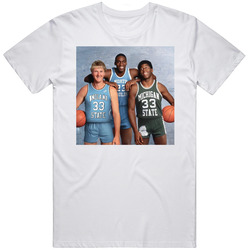 Larry Bird Michael Jordan Magic Johnson Basketball Legends Unisex White T Shirt Larry Bird Michael Jordan Magic Johnson Basketball Legends Unisex White T Shirt