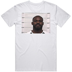 Jon Bones Jones Mugshot Unisex White T Shirt