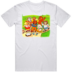 Get Along Gang 80s Retro Cartoon Unisex White T Shirt Get Along Gang 80s Retro Cartoon Unisex White T Shirt