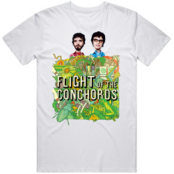 Flight Of The Conchords Hbo Tv Show Music Unisex White T Shirt Flight Of The Conchords Hbo Tv Show Music Unisex White T Shirt