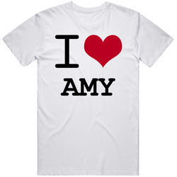 I Love Heart Amy Unisex White T Shirt I Love Heart Amy Unisex White T Shirt