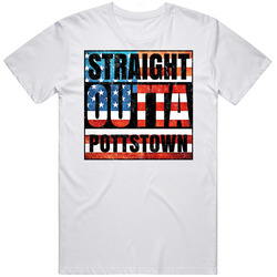 Straight Outta Pottstown Pennsylvania Usa American City Patriotic Flag Unisex White T Shirt Straight Outta Pottstown Pennsylvania Usa American City Patriotic Flag Unisex White T Shirt