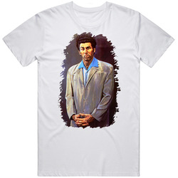 Kramer Portrait Seinfeld Classic Unisex White T Shirt Kramer Portrait Seinfeld Classic Unisex White T Shirt