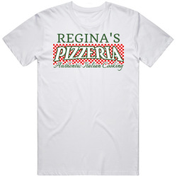 Regina's Pizzeria Personalized Name Italian Theme Unisex White T Shirt