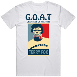 Greatest Goat Terry Fox Cancer Run Unisex White T Shirt