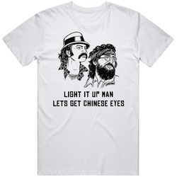 Cheech And Chong Sketch Marijuana Cannabis 420 Unisex White T Shirt Cheech And Chong Sketch Marijuana Cannabis 420 Unisex White T Shirt