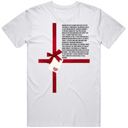 Opening Lines Love Actually Movie Ribon Quote Unisex White T Shirt Opening Lines Love Actually Movie Ribon Quote Unisex White T Shirt