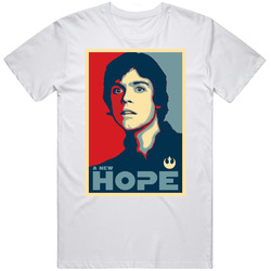 Hope Luke Skywalker Star Wars Legend Trekkie Unisex White T Shirt