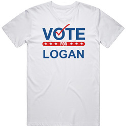 Vote For Election School Work Politics Logan Unisex White T Shirt