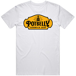 Potbelly Corporation Nasdaq Company Logo Employee Fan Unisex White T Shirt Potbelly Corporation Nasdaq Company Logo Employee Fan Unisex White T Shirt