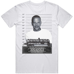 Mickey Rourke Celebrity Mugshot Police Department Unisex White T Shirt