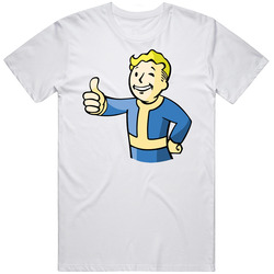 Fallout Vault Boy Video Game Unisex White T Shirt Fallout Vault Boy Video Game Unisex White T Shirt