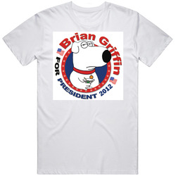 Family Guy Brian For President Unisex White T Shirt Family Guy Brian For President Unisex White T Shirt