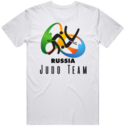 Russia Judo Team Rio 2016 Olympic Event Logo Unisex White T Shirt Russia Judo Team Rio 2016 Olympic Event Logo Unisex White T Shirt
