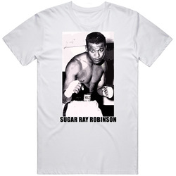Sugar Ray Robinson Boxing Unisex White T Shirt Sugar Ray Robinson Boxing Unisex White T Shirt