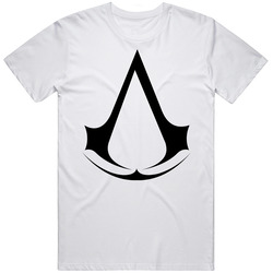 Assassins Creed Simple Logo Unisex White T Shirt Assassins Creed Simple Logo Unisex White T Shirt
