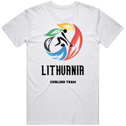 Lithuania Curling Team Winter Olympics Sochi Unisex White T Shirt Lithuania Curling Team Winter Olympics Sochi Unisex White T Shirt