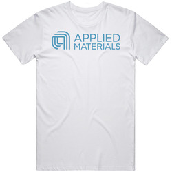 Applied Materials Inc Nasdaq Company Logo Employee Fan Unisex White T Shirt Applied Materials Inc Nasdaq Company Logo Employee Fan Unisex White T Shirt