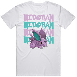 Nidoran Pokemon Character Fan Unisex White T Shirt Nidoran Pokemon Character Fan Unisex White T Shirt