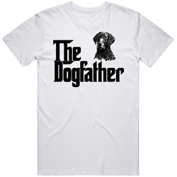 Curly-coated Retriever Custom Dog Breed The Dogfather Unisex White T Shirt Curly-coated Retriever Custom Dog Breed The Dogfather Unisex White T Shirt