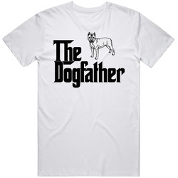 Staffordshire Bull Terrier Custom Dog Breed The Dogfather Unisex White T Shirt Staffordshire Bull Terrier Custom Dog Breed The Dogfather Unisex White T Shirt