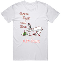 Green Eggs And Ham Dr Suess T-Shirt retro school book classics Unisex White T Shirt Green Eggs And Ham Dr Suess T-Shirt retro school book classics Unisex White T Shirt