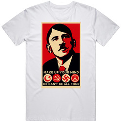 Obama As Hitler Hope Parody Unisex White T Shirt Obama As Hitler Hope Parody Unisex White T Shirt