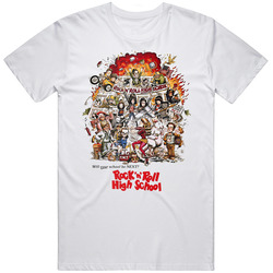 Rock N' Roll High School Movie Unisex White T Shirt Rock N' Roll High School Movie Unisex White T Shirt