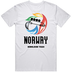 Norway Bobsleigh Team Winter Olympics Sochi Unisex White T Shirt Norway Bobsleigh Team Winter Olympics Sochi Unisex White T Shirt
