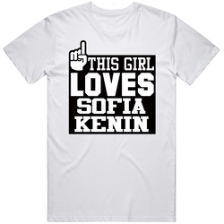 This Girl Loves Sofia Kenin United States Tennis Star Fan Unisex White T Shirt This Girl Loves Sofia Kenin United States Tennis Star Fan Unisex White T Shirt